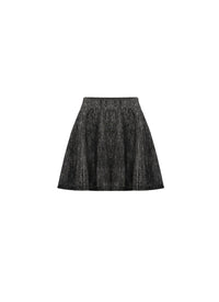 Chine Velvet Skirt - Grey