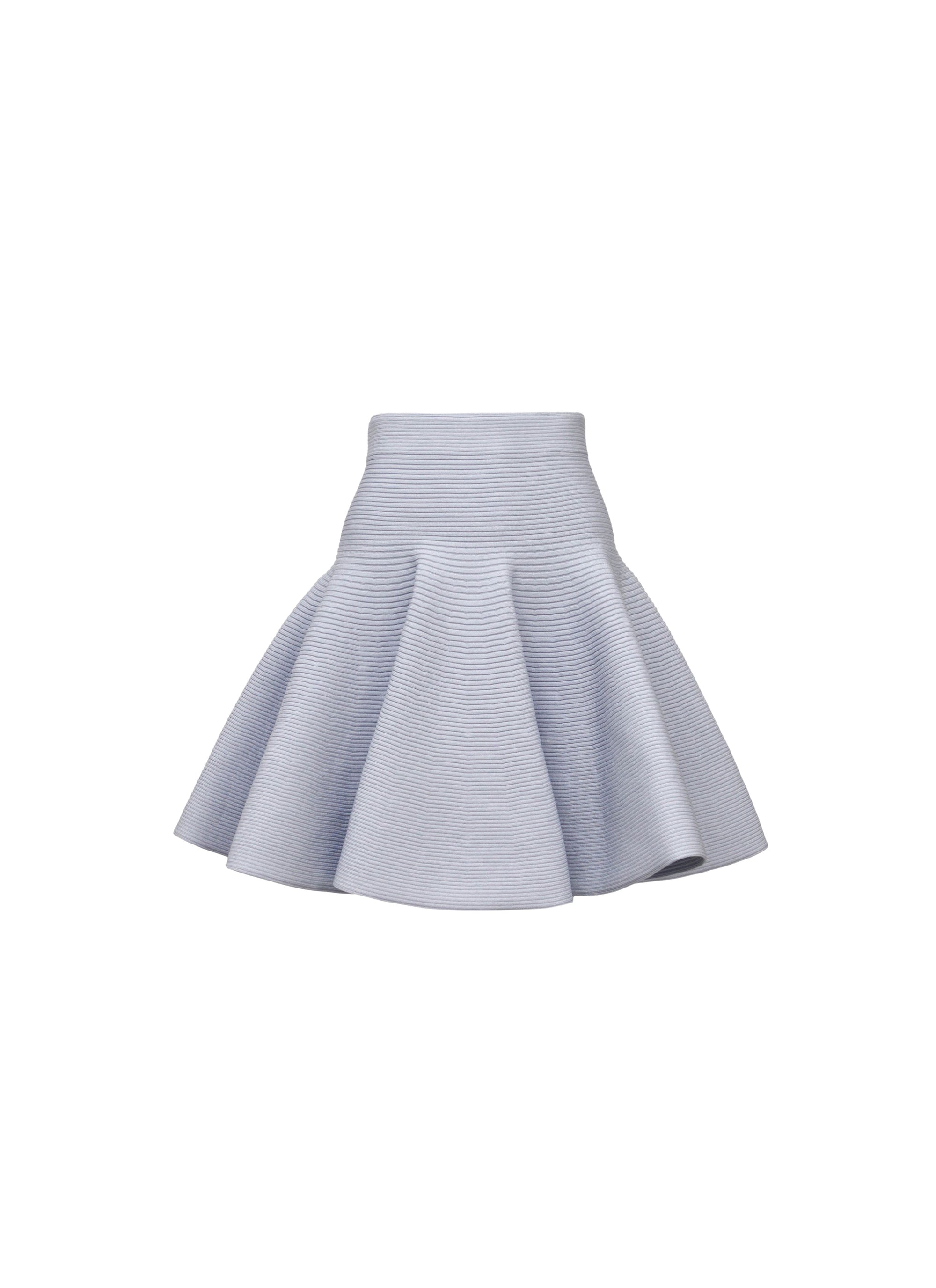 Circular ribbed skirt - Pastel Blue