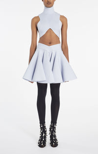 Circular ribbed skirt - Pastel Blue