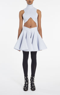Jupe à côte circulaire - Noir Alaïa