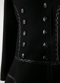 Manteau charnière en laine - Noir