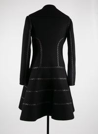 Manteau charnière en laine - Noir