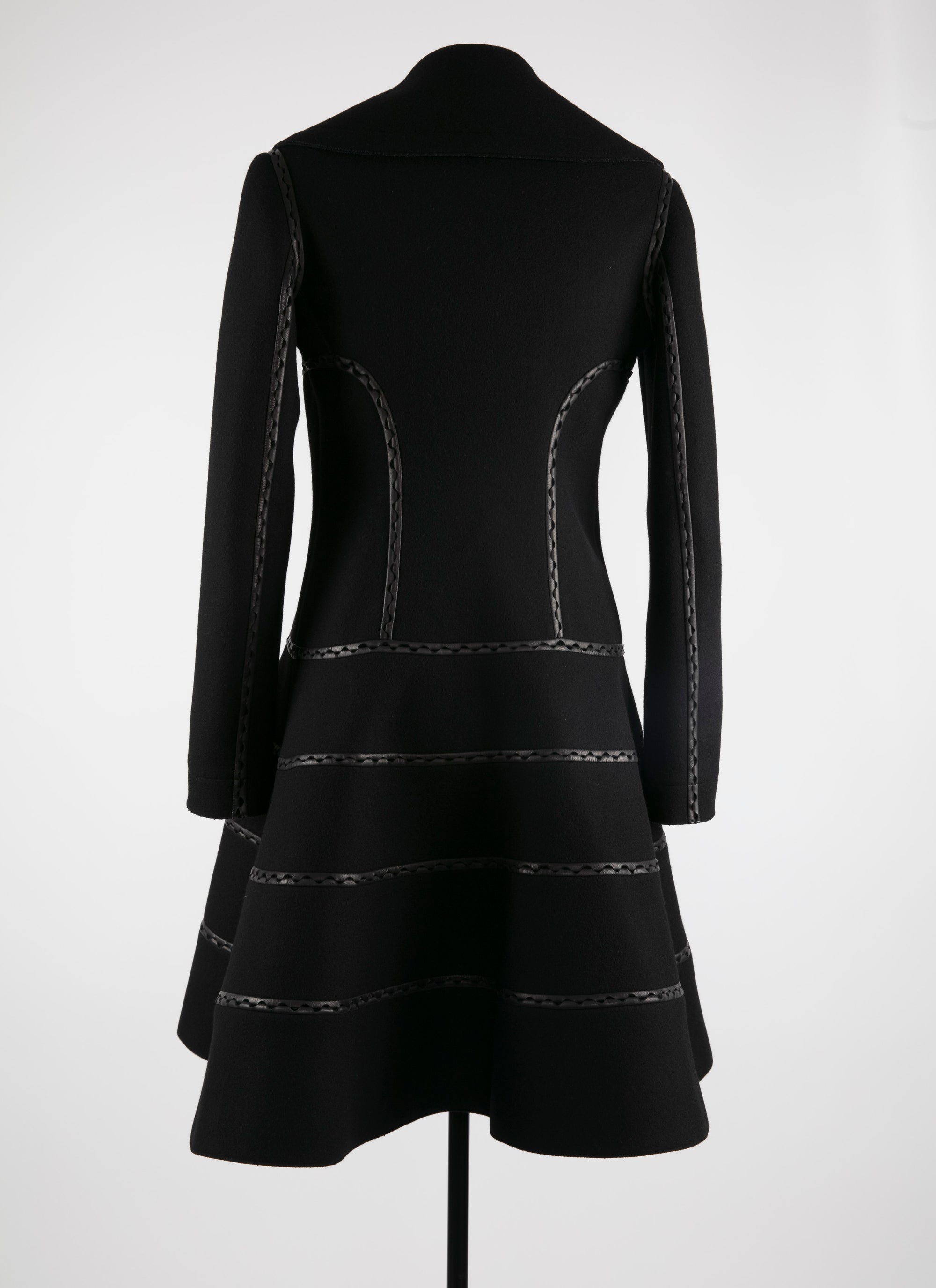 Manteau charnière en laine - Noir