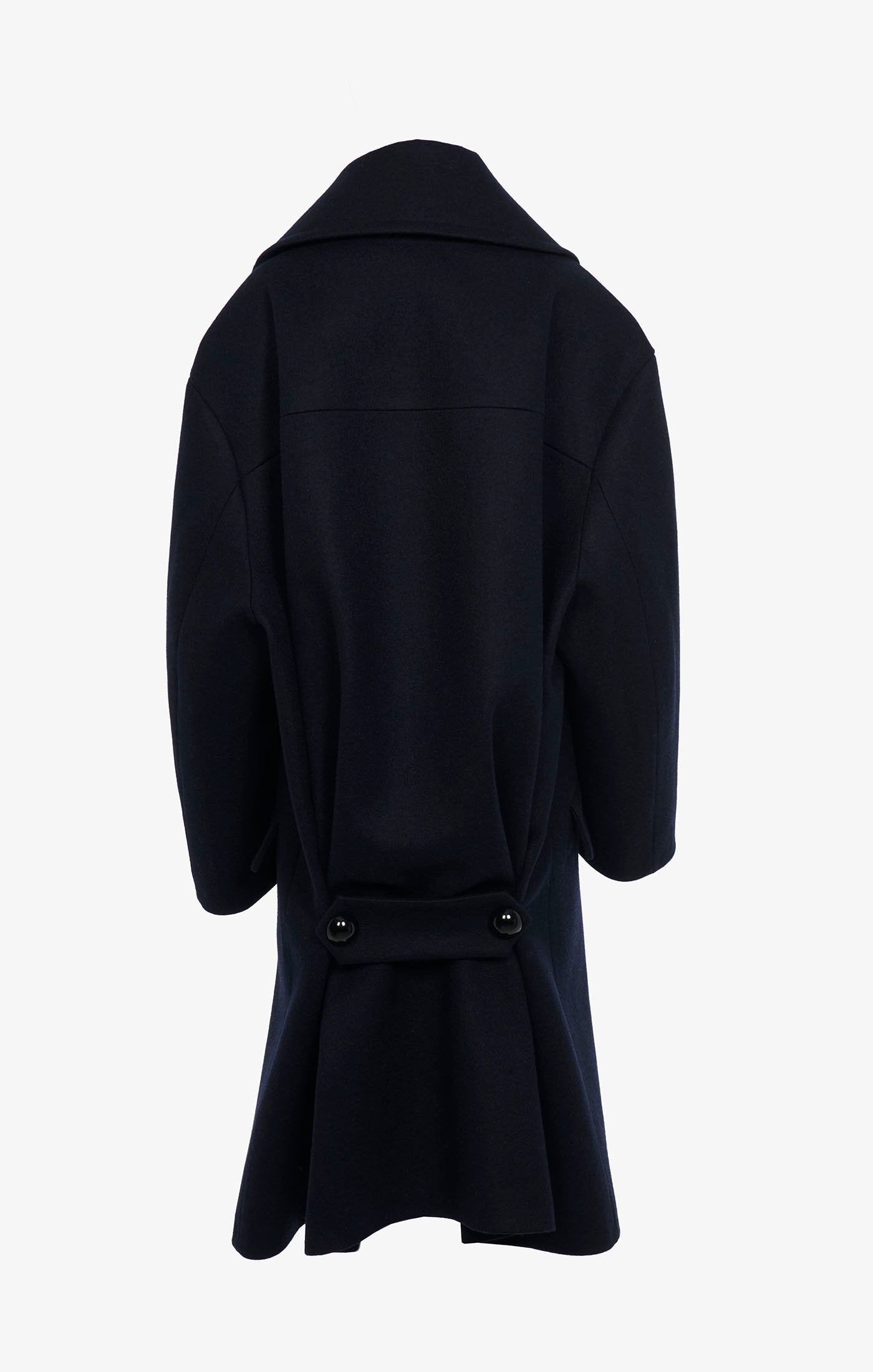 Caban ample en laine - Marine