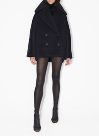 Caban oversize en laine - Marine