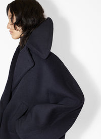 Caban oversize en laine - Marine