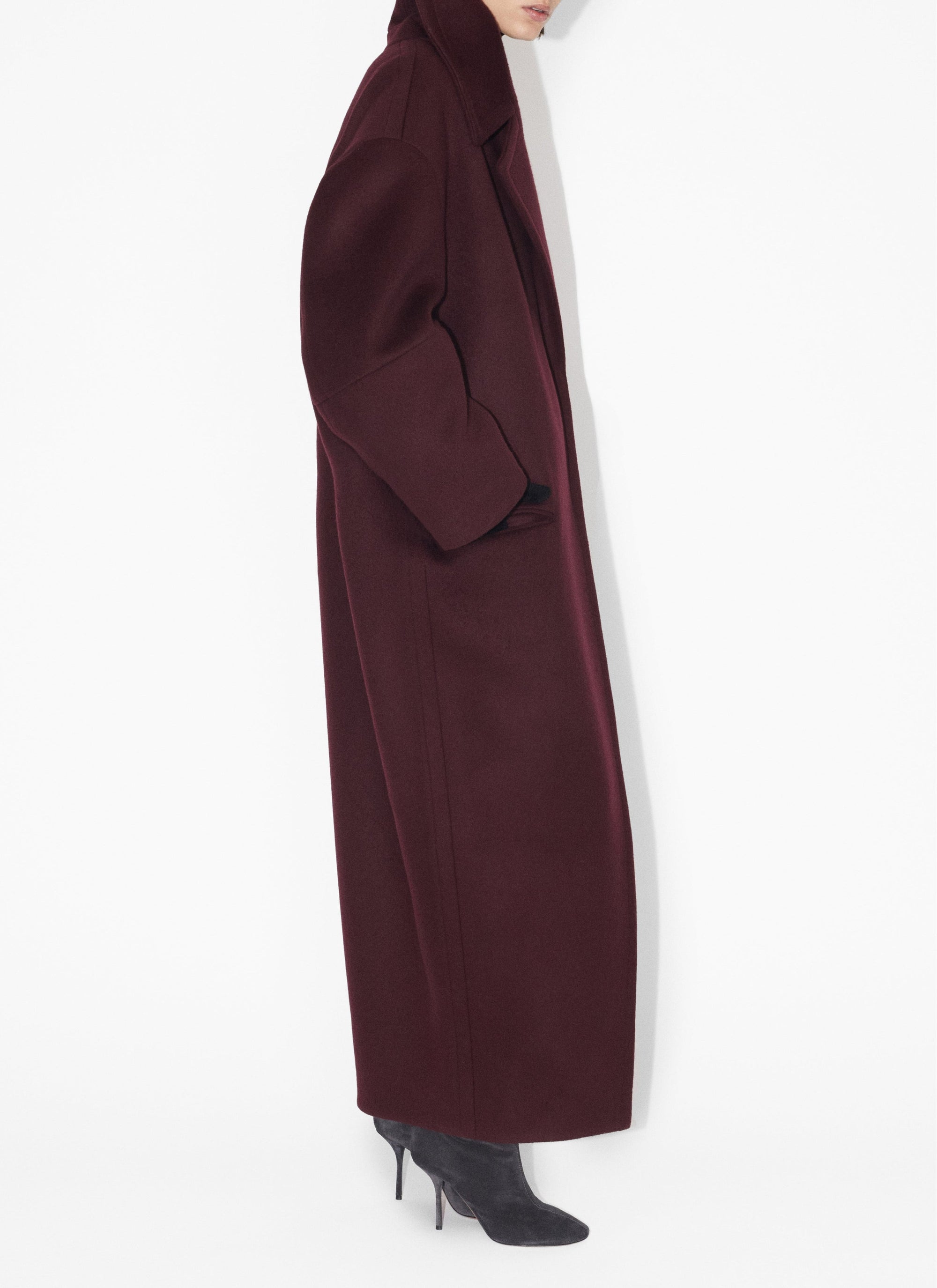 Long cashmere and wool coat - Black Alaïa