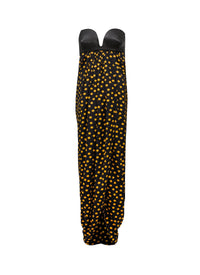 Silk confetti polka dot strapless dress - Nuit & Jaune