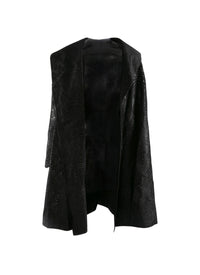 Manteau à motif géométrique brillant - Noir & Noir Brillant