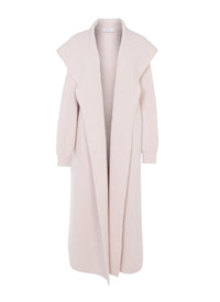Manteau à capuche en laine - Poudre