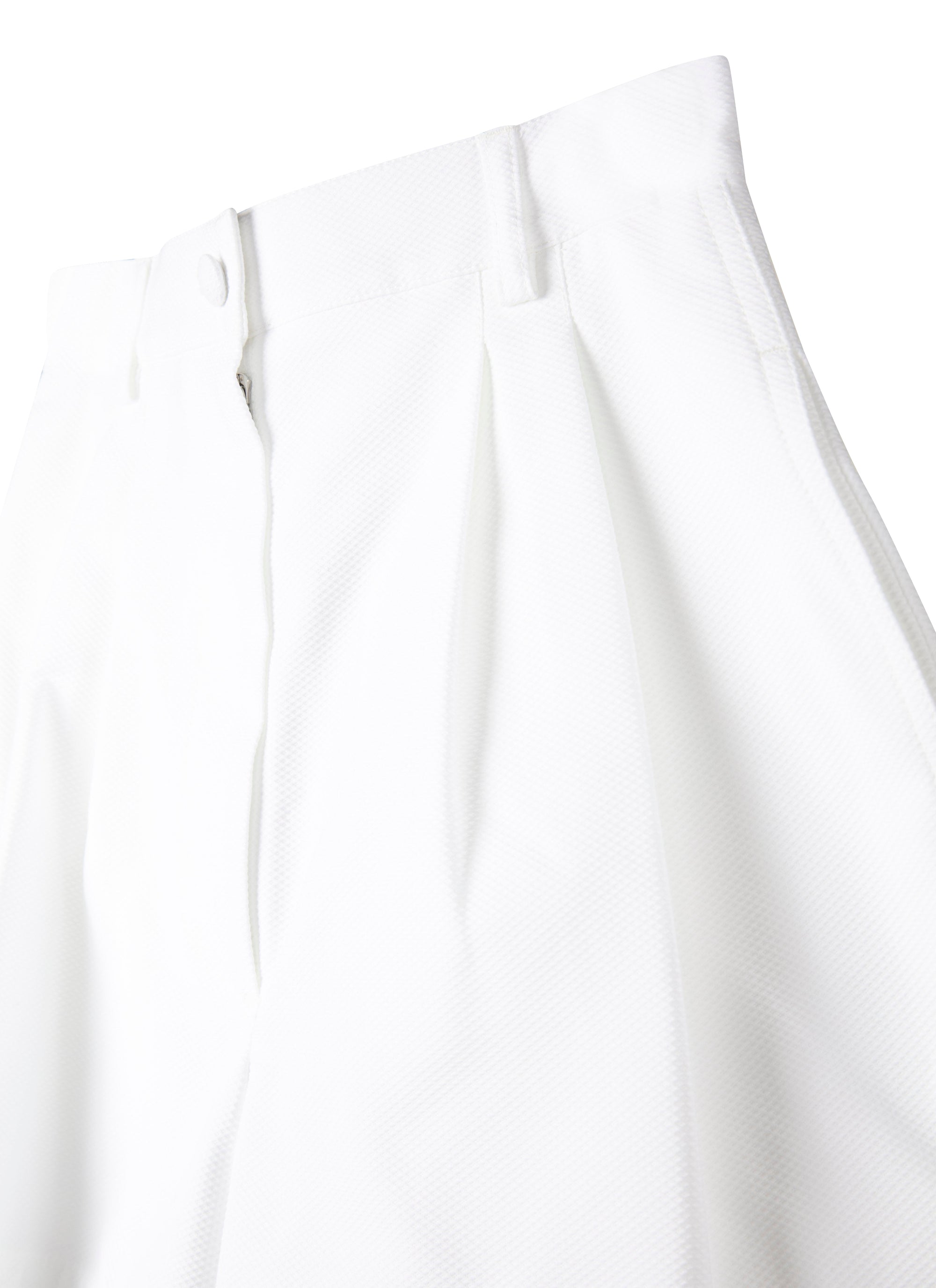 Short en piqué de coton - Blanc