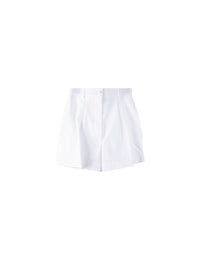Short en piqué de coton - Blanc