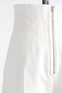 Pantalon carotte zippé - Blanc Nacre