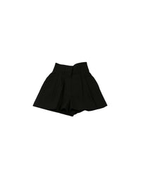 Short à pinces taille haute - Noir intense