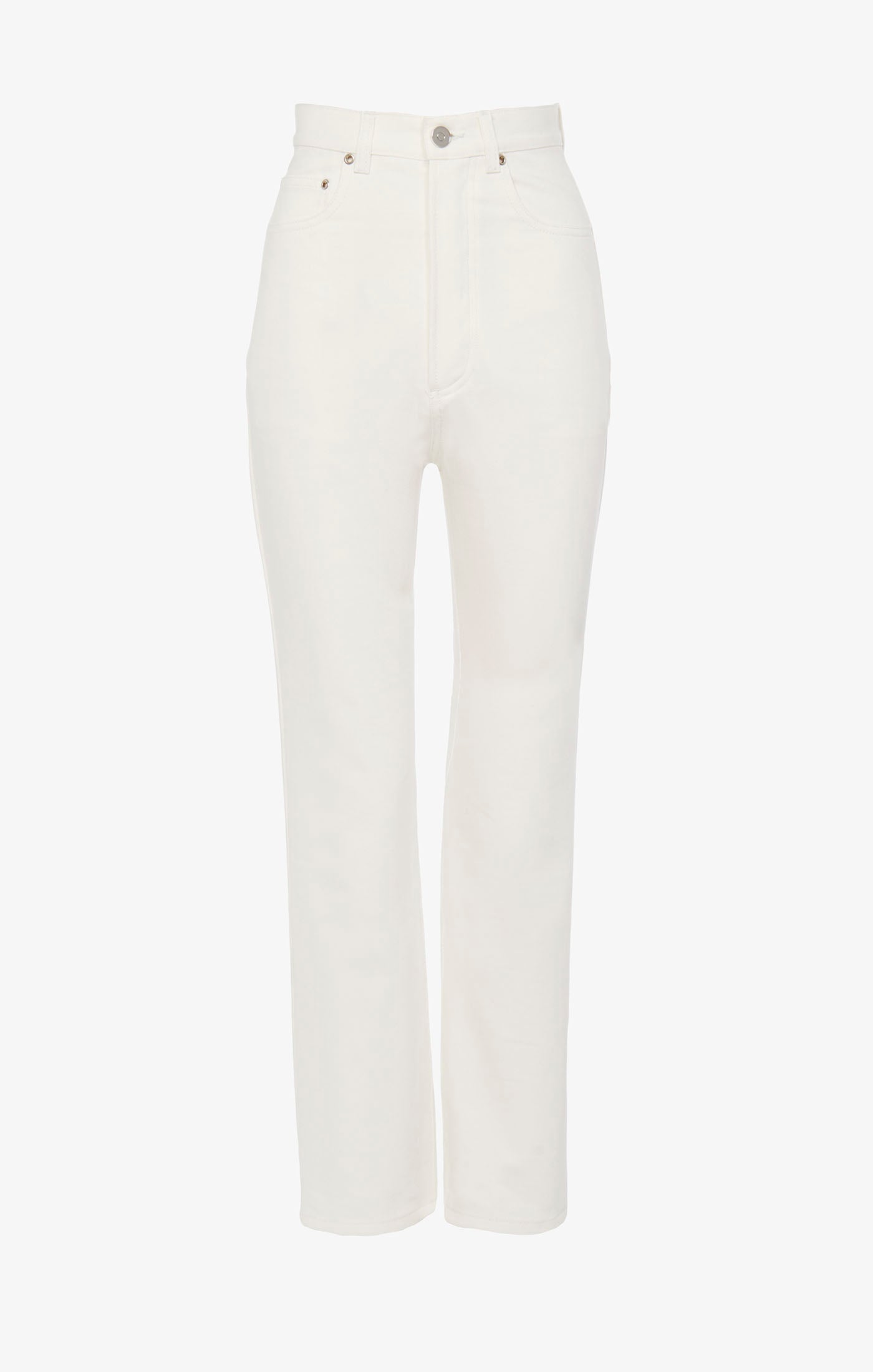 Jean à taille haute - Blanc