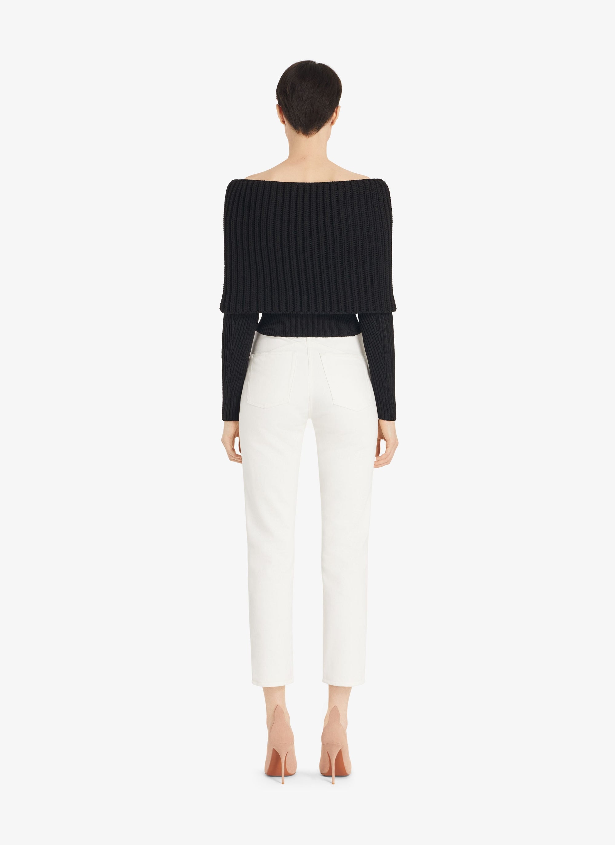 Jean à taille haute - Blanc