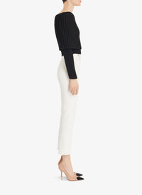 Jean à taille haute - Blanc