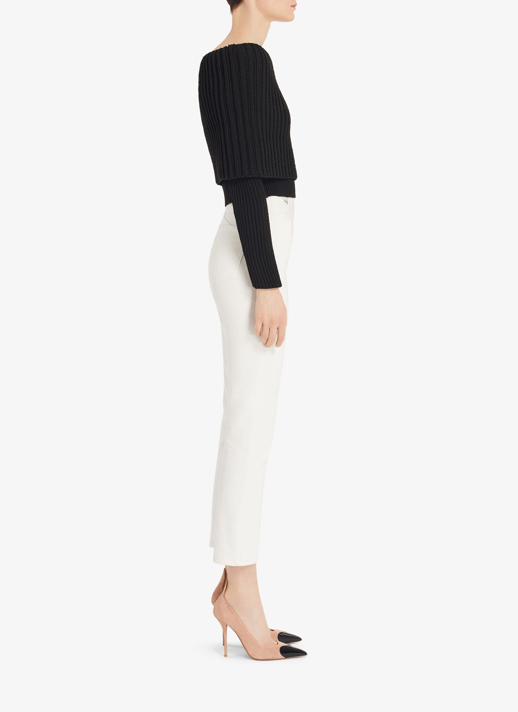 Jean à taille haute - Blanc
