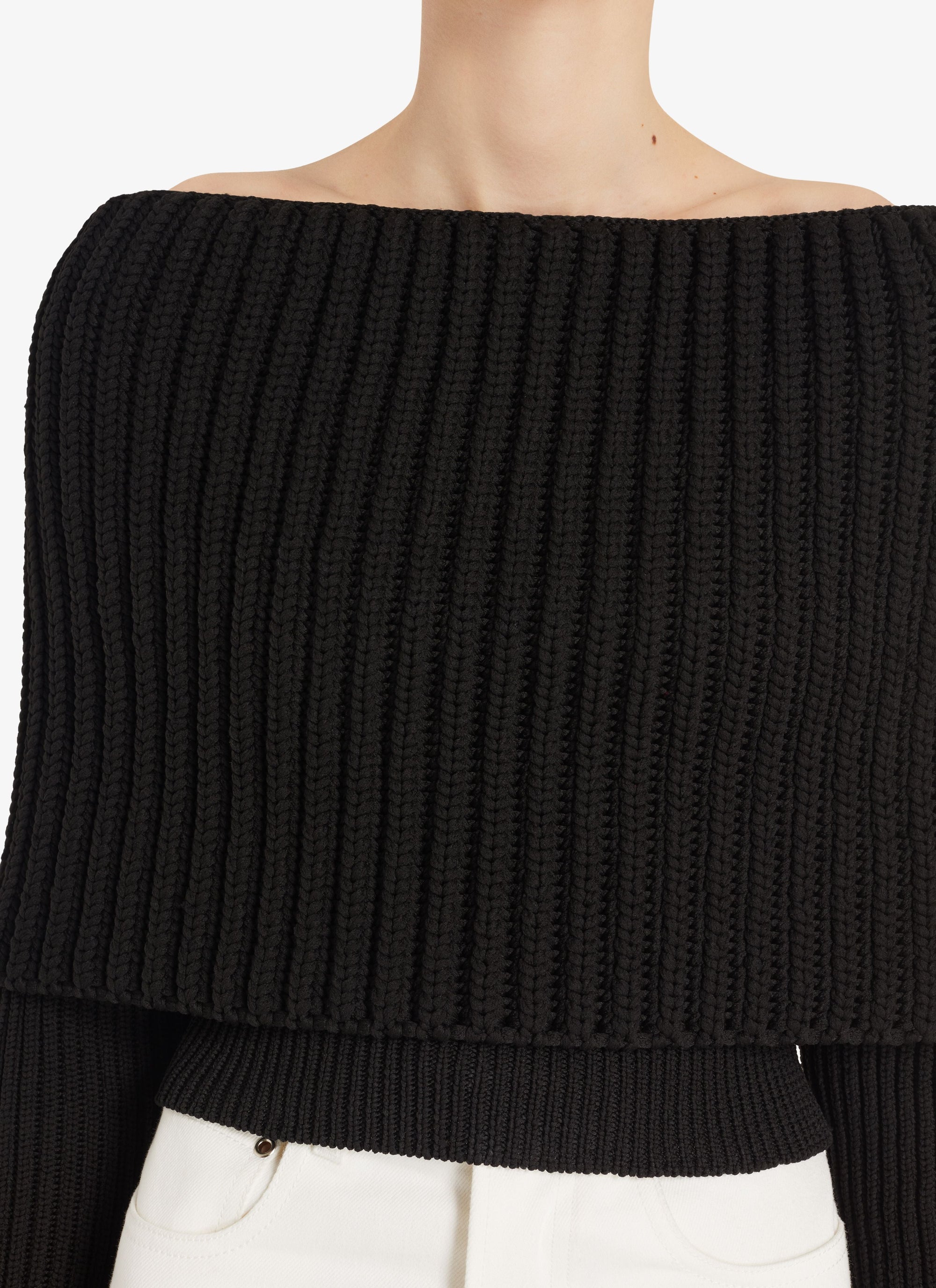Jean à taille haute - Blanc