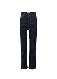 Pantalon taille haute - Bleu Denim