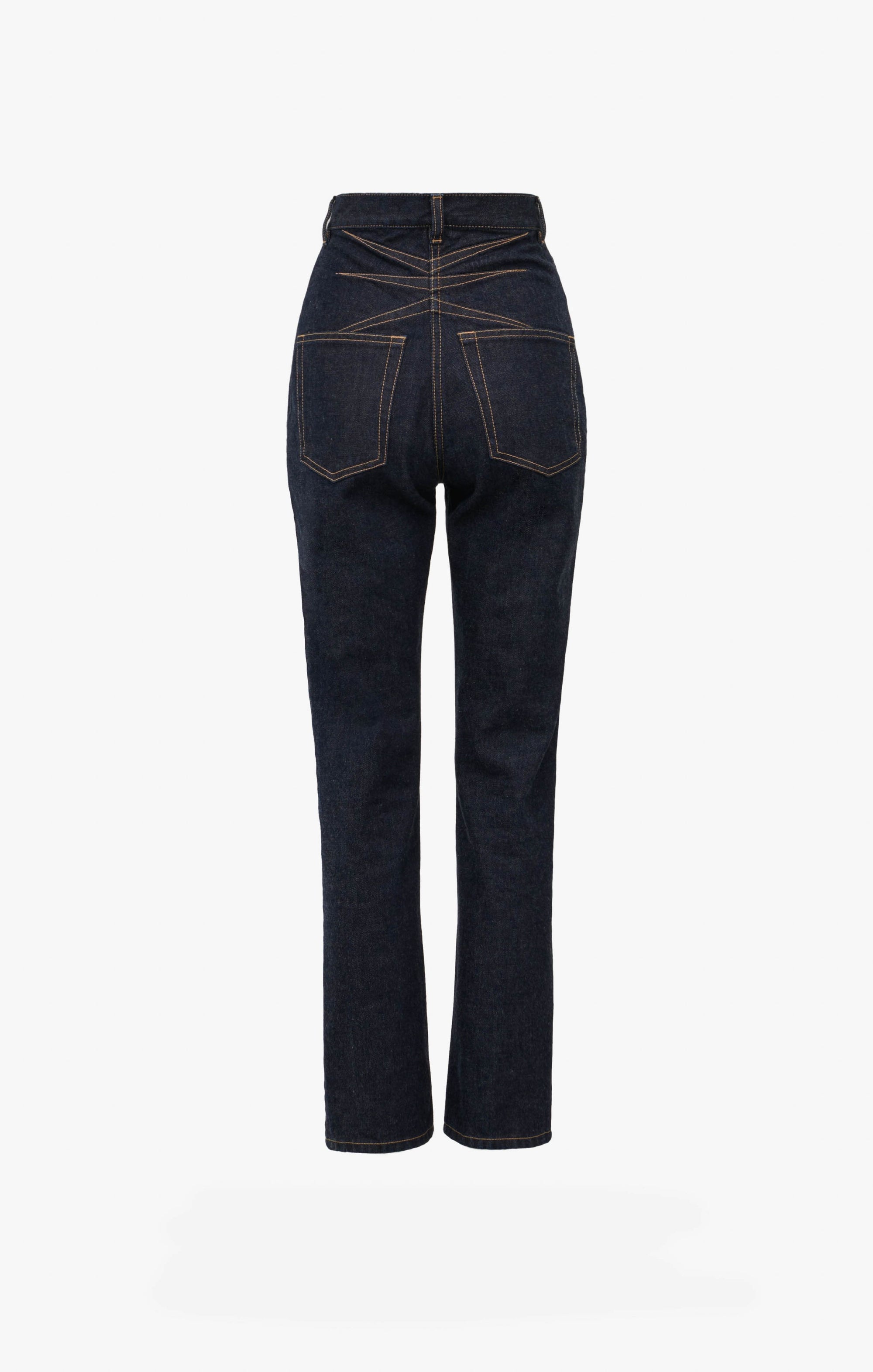 Pantalon taille haute - Bleu Denim