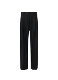 Wide leg wool trousers - Black Alaïa