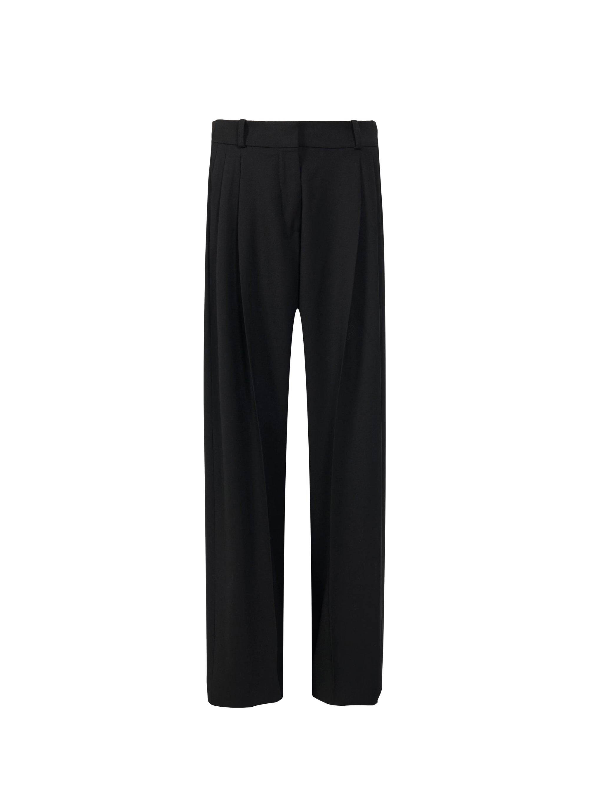 Wide leg wool trousers - Black Alaïa