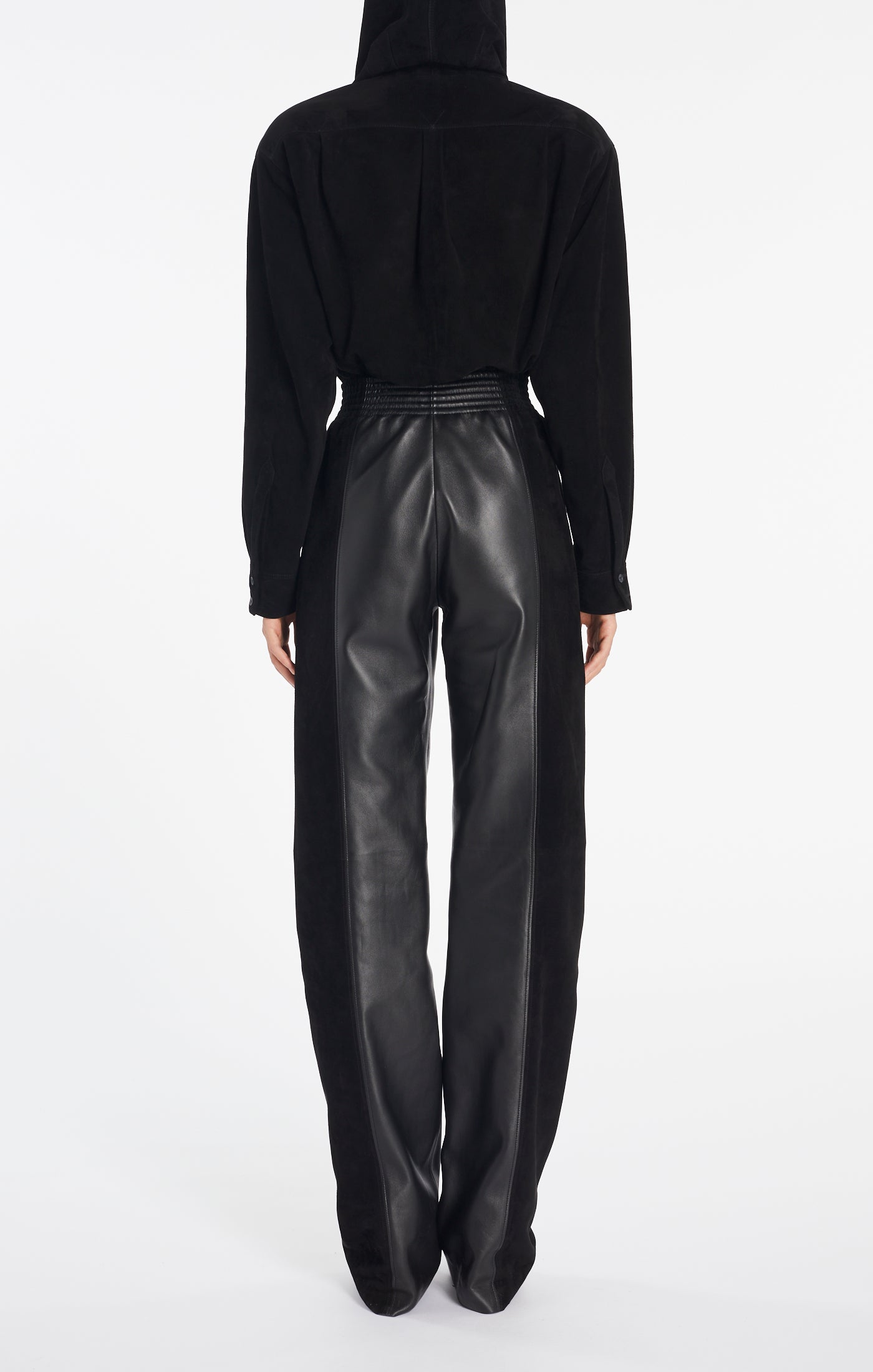 Pantalon élastique en daim- Noir Alaïa