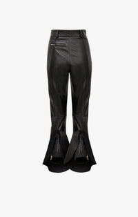 Pantalon en cuir mat en cuir - Noir Alaïa