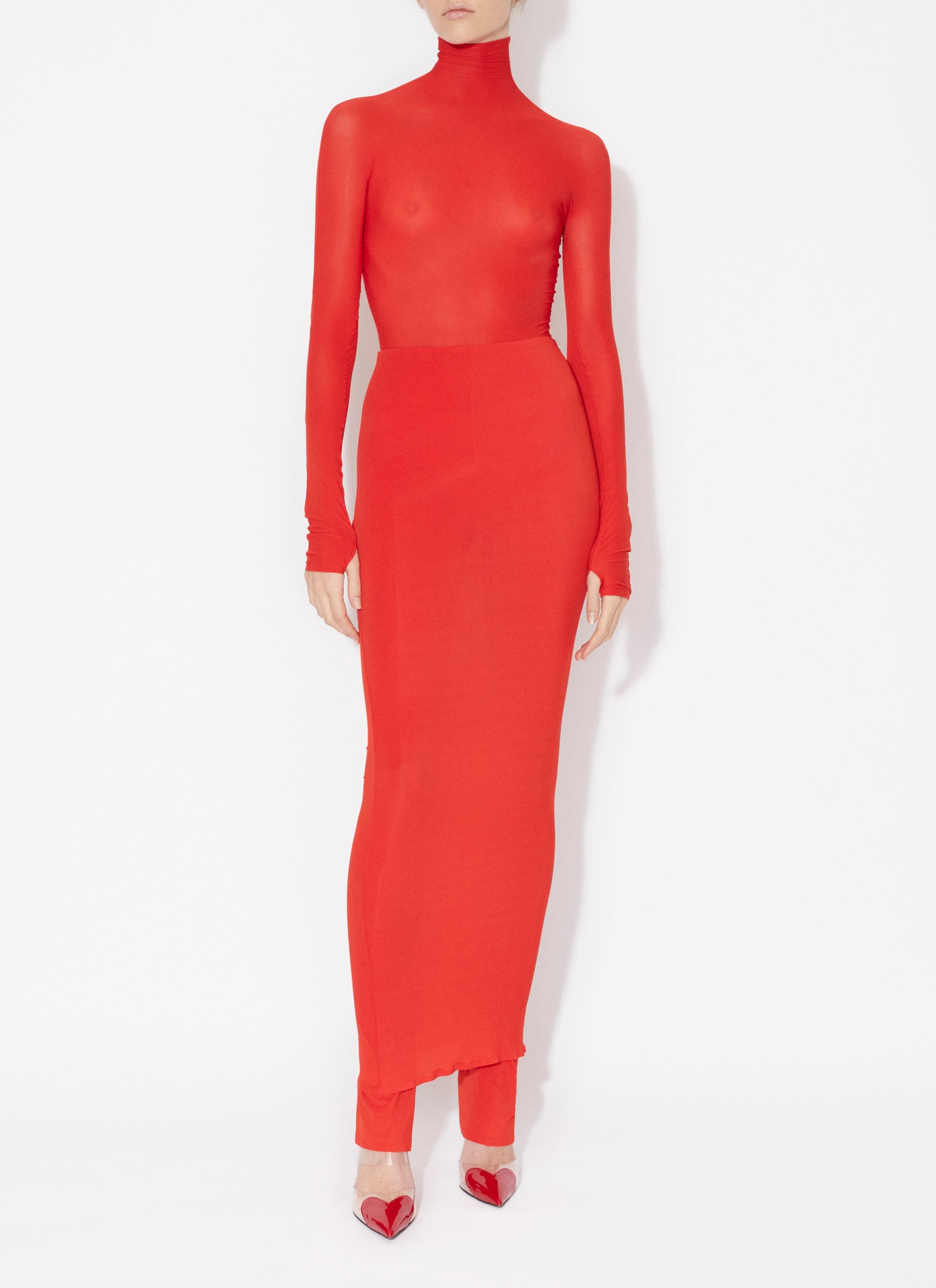 Jupe-pantalon en laine - Cerise