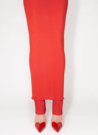Jupe-pantalon en laine - Cerise