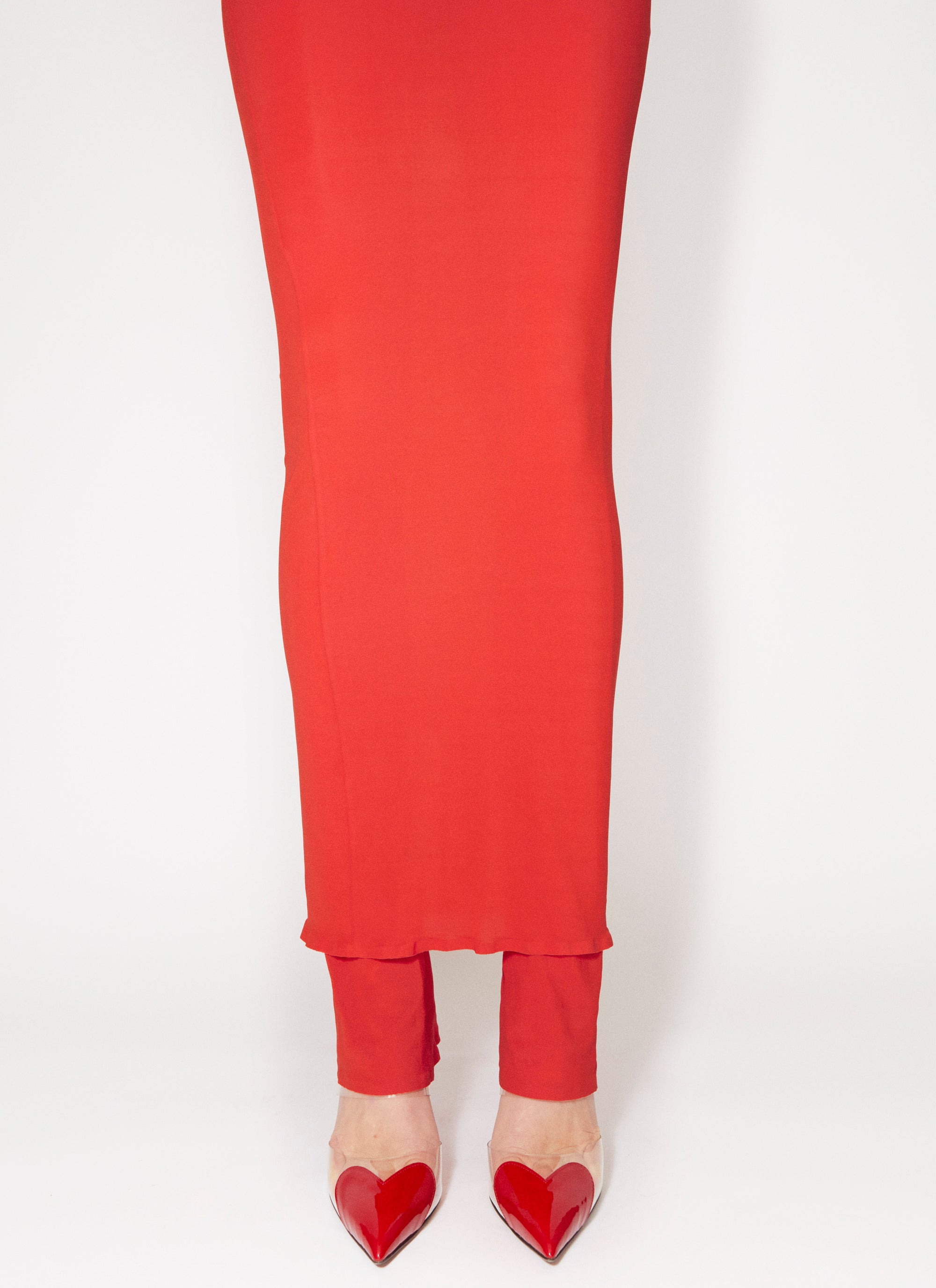 Jupe-pantalon en laine - Cerise