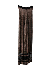 Pantalon large plissé imprimé animalier - Noir & Chair