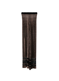 Pantalon large plissé imprimé animalier - Noir & Chair