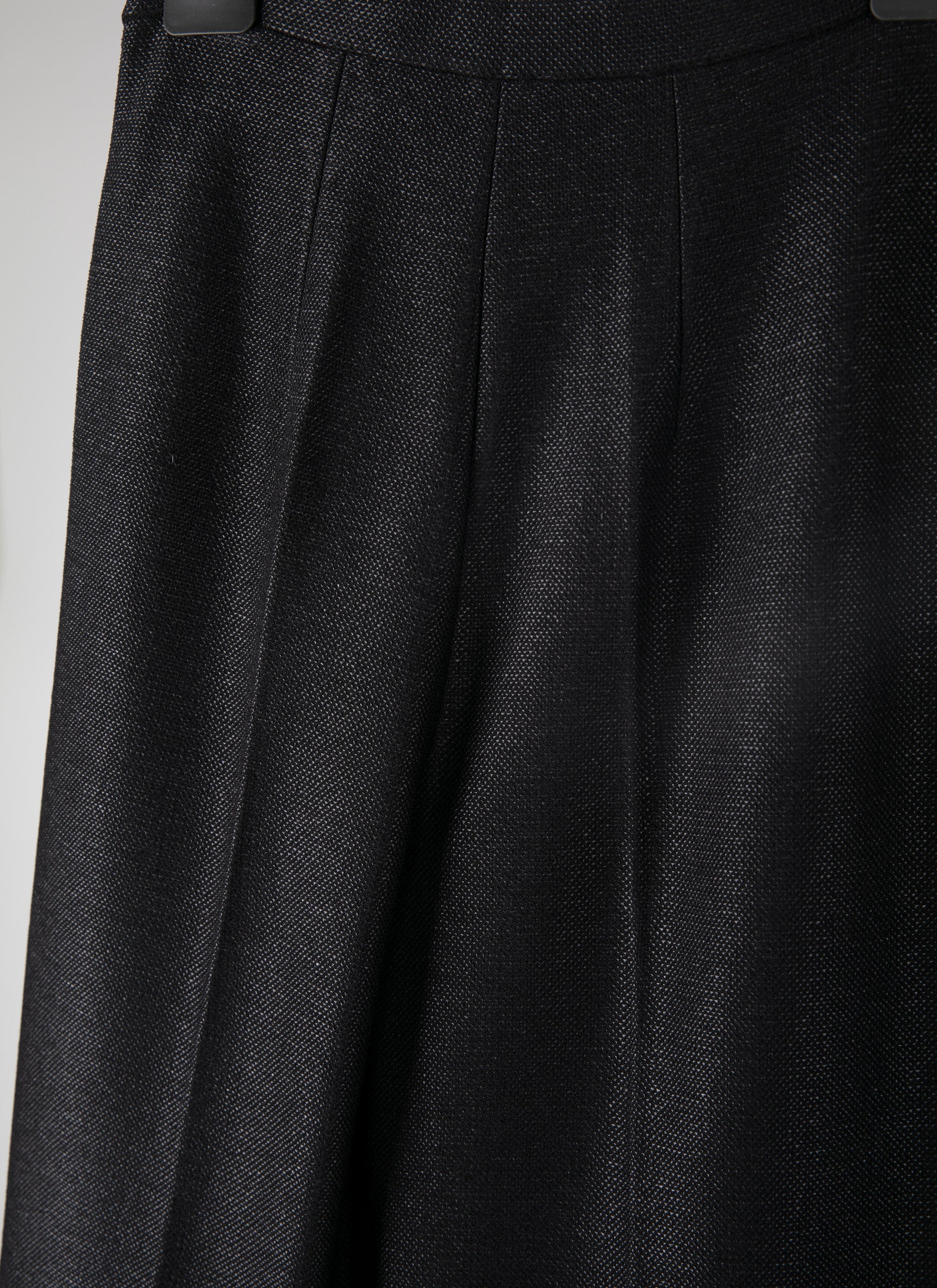 Wide-leg trousers with side closure - Black intense
