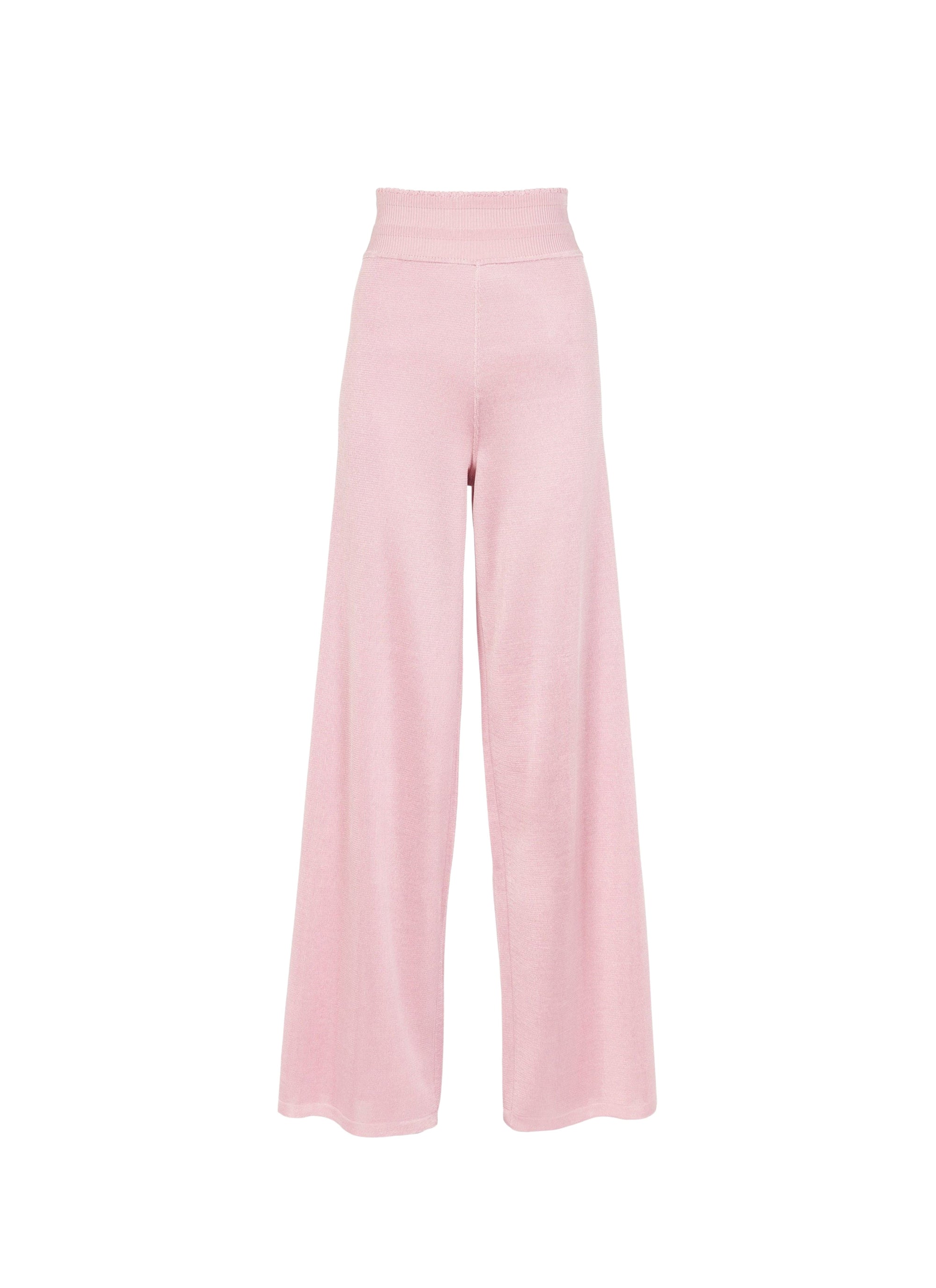 Waisted palazzo trousers - Pink