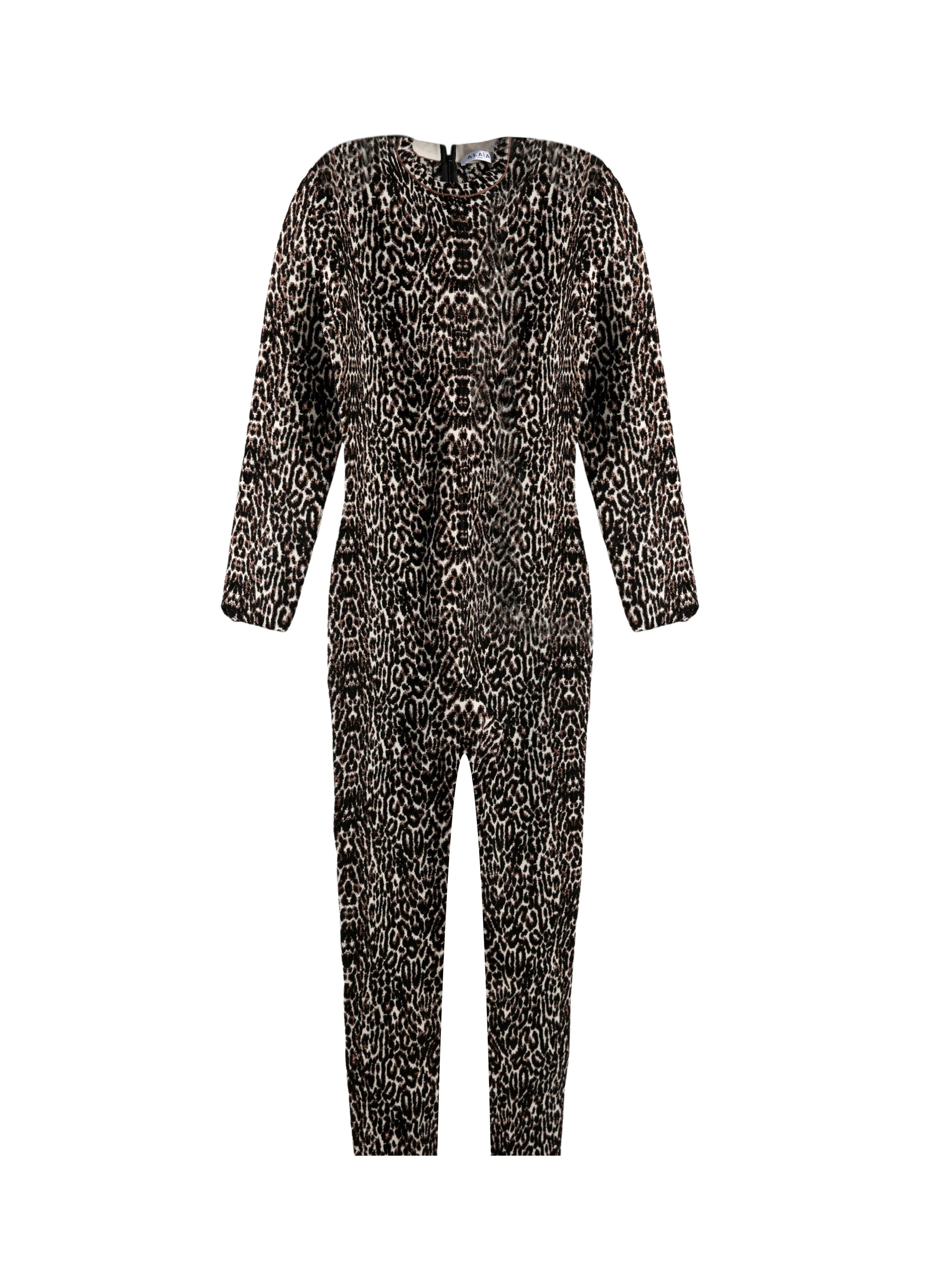 Animal print jumpsuit - Black & Ivory