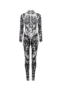 Combinaison Calli en jacquard calligraphie - Blanc & Noir