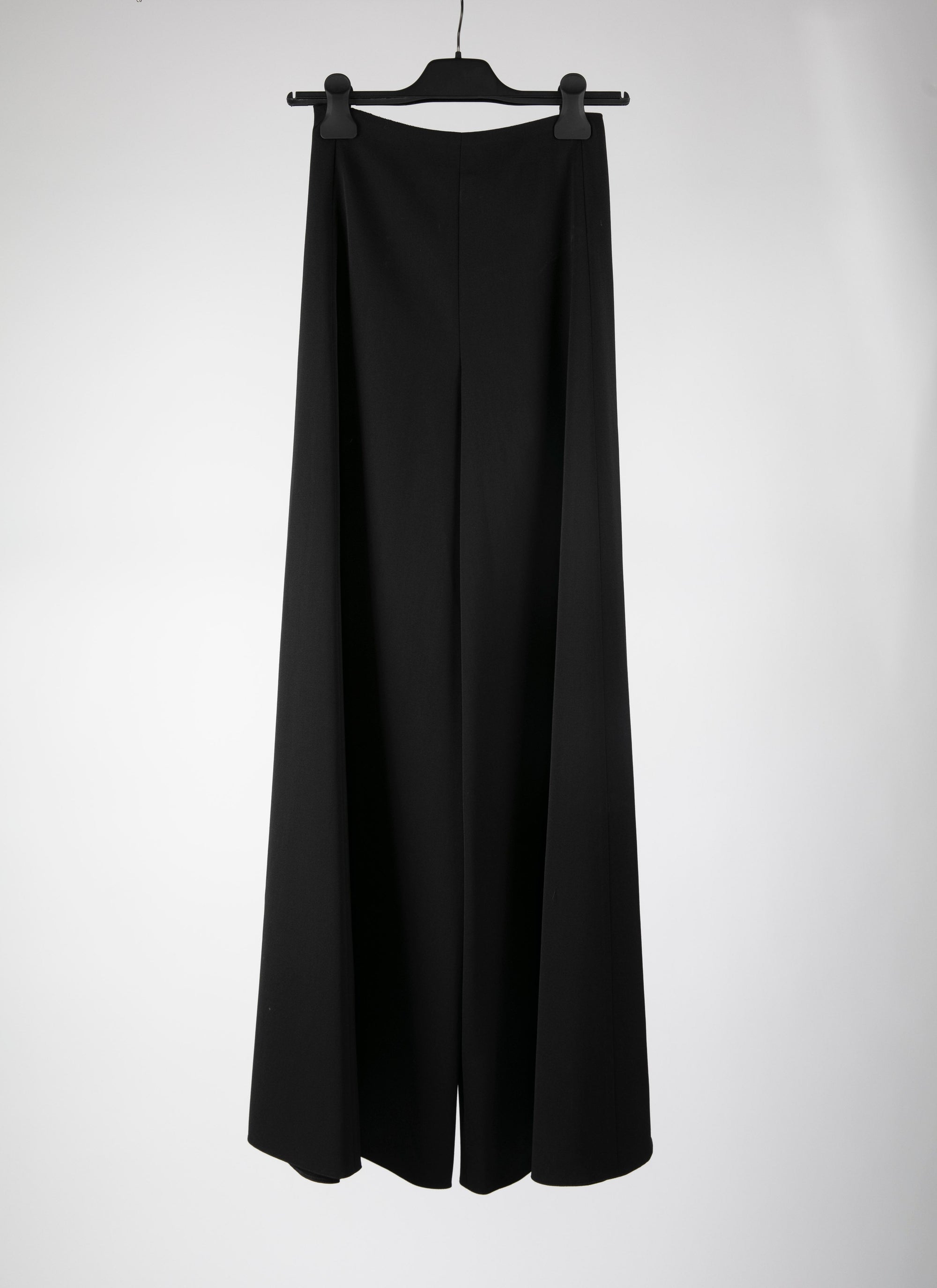 Pantalon structuré à taille haute en laine - Noir