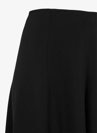Pantalon structuré à taille haute en laine - Noir