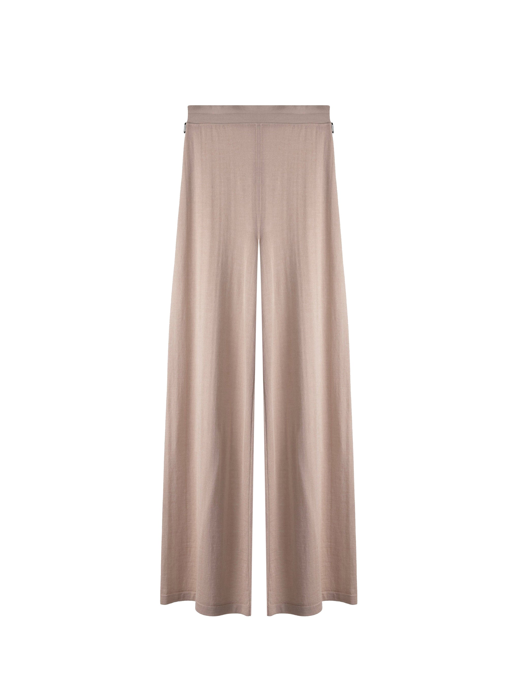 Pantalon droit en cachemire et soie - Sable
