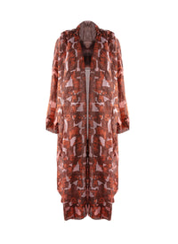 Robe longue à manches longues - Rose & Rouge