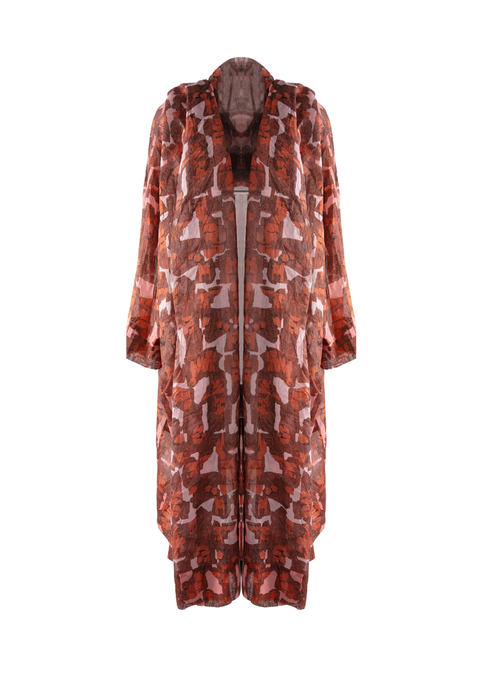 Robe longue à manches longues - Rose & Rouge