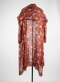 Robe longue à manches longues - Rose & Rouge