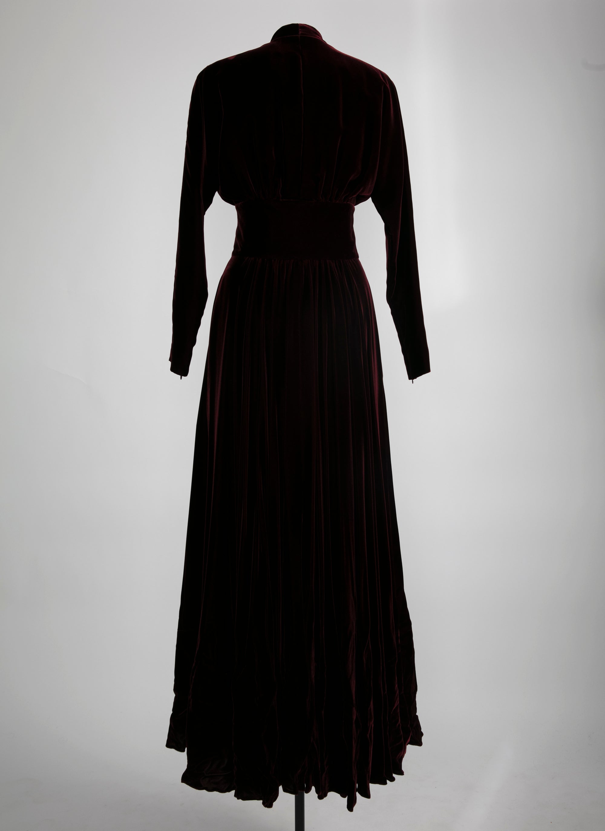 Light velvet maxi dress - Cherry
