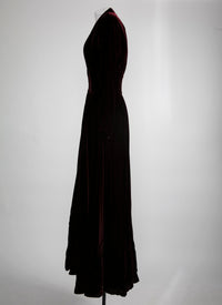 Light velvet maxi dress - Cherry