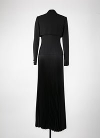 Robe trompe l'oeil costume - Noir