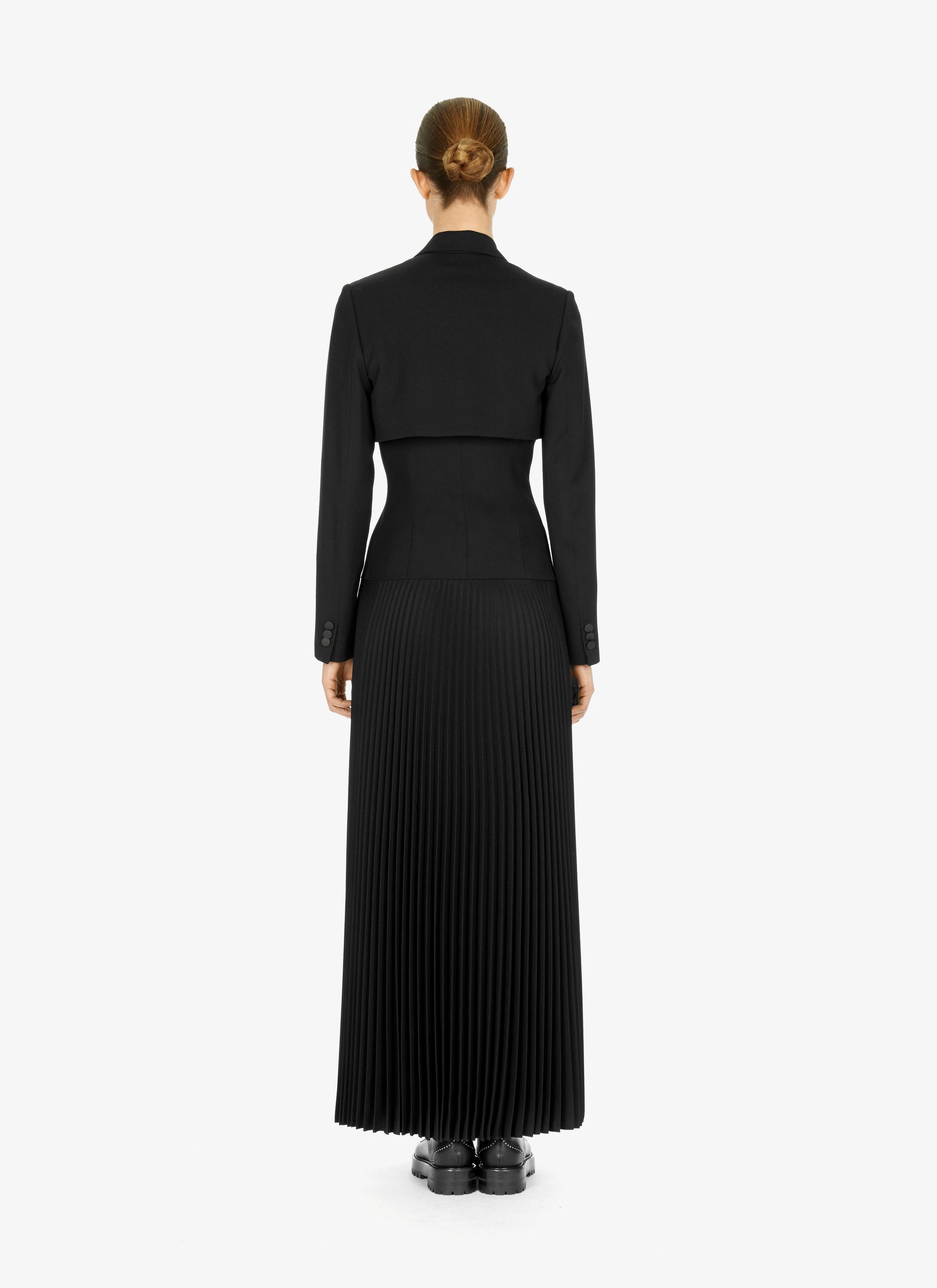 Robe trompe l'oeil costume - Noir