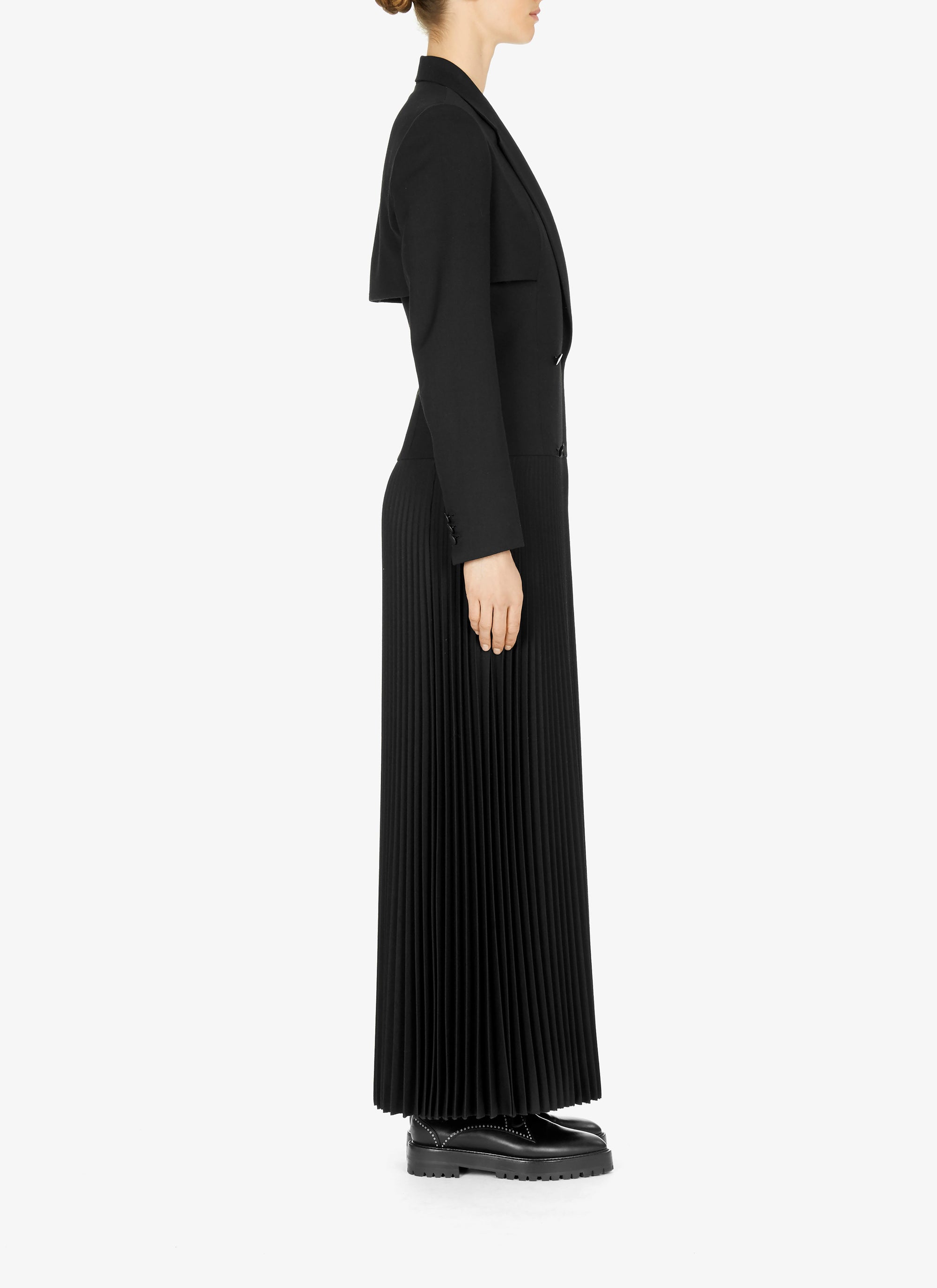 Robe trompe l'oeil costume - Noir