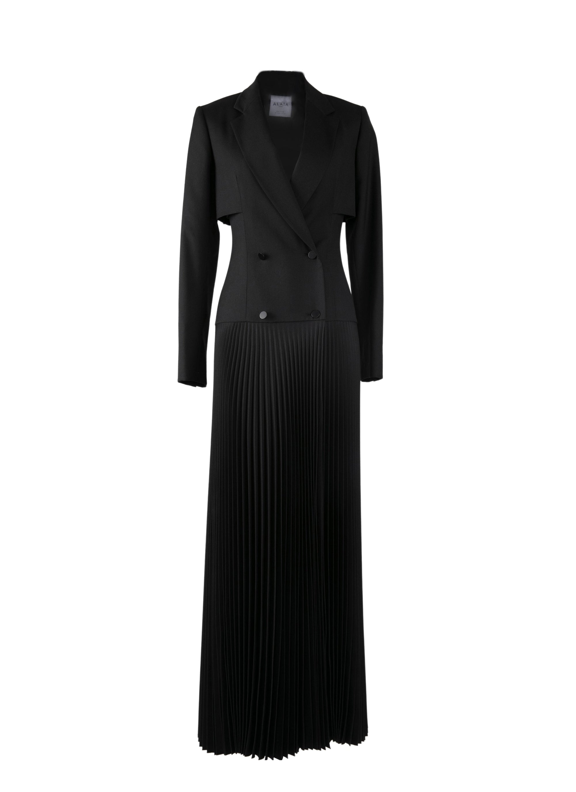 Robe trompe l'oeil costume - Noir